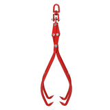 4 Claw Timber Log Lifting Logging Tongs Grabber Tong 36" Red - Fab Heavy Parts