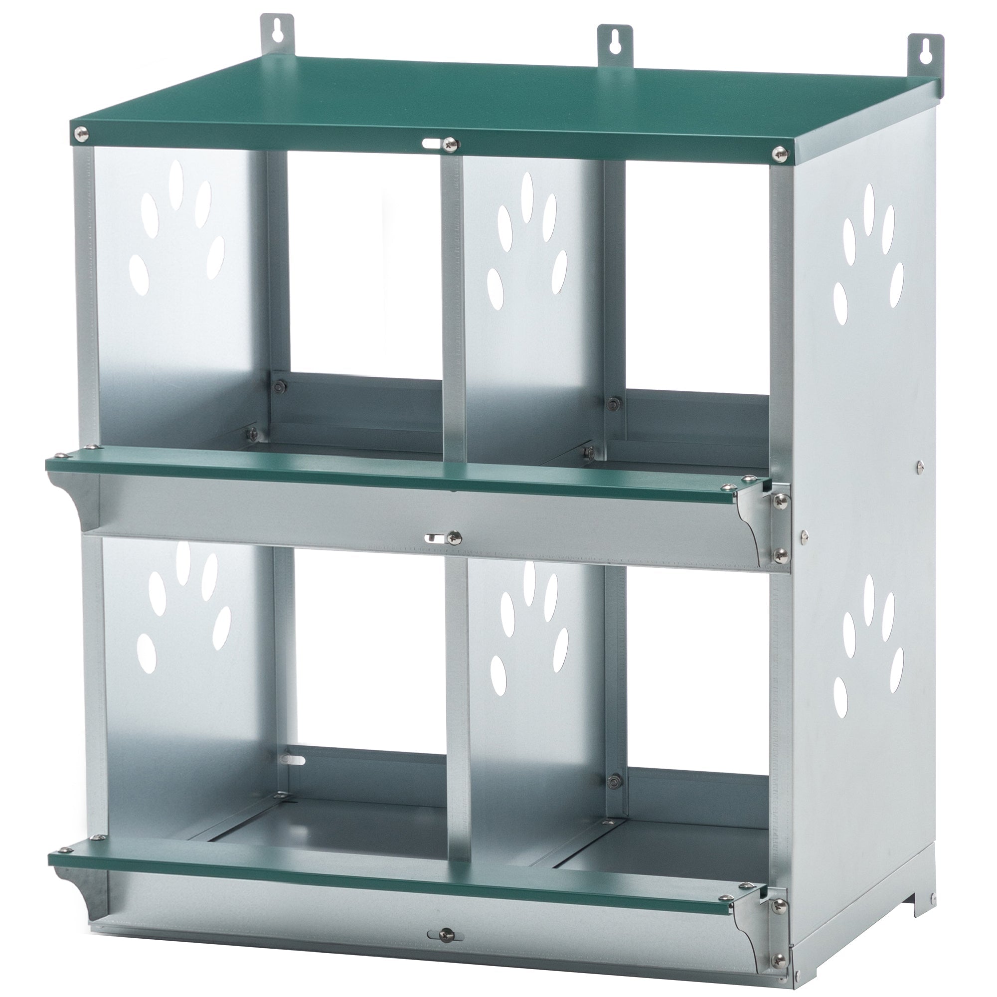 4 Compartment Chicken Nesting Boxes Metal Wall Mount Chicken Egg Laying Box - Fab Heavy Parts