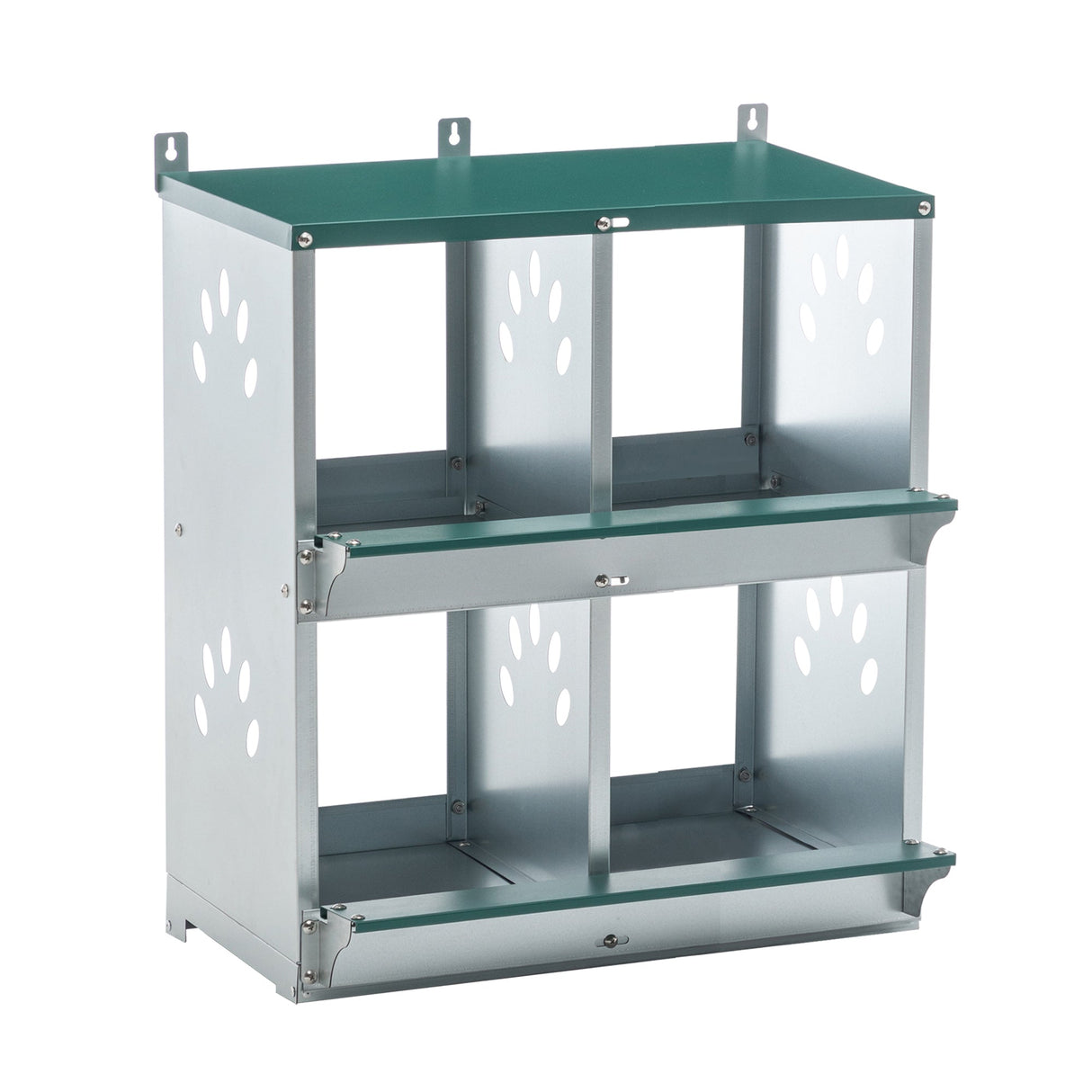 4 Compartment Chicken Nesting Boxes Metal Wall Mount Chicken Egg Laying Box - Fab Heavy Parts
