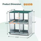 4 Compartment Chicken Nesting Boxes Metal Wall Mount Chicken Egg Laying Box - Fab Heavy Parts