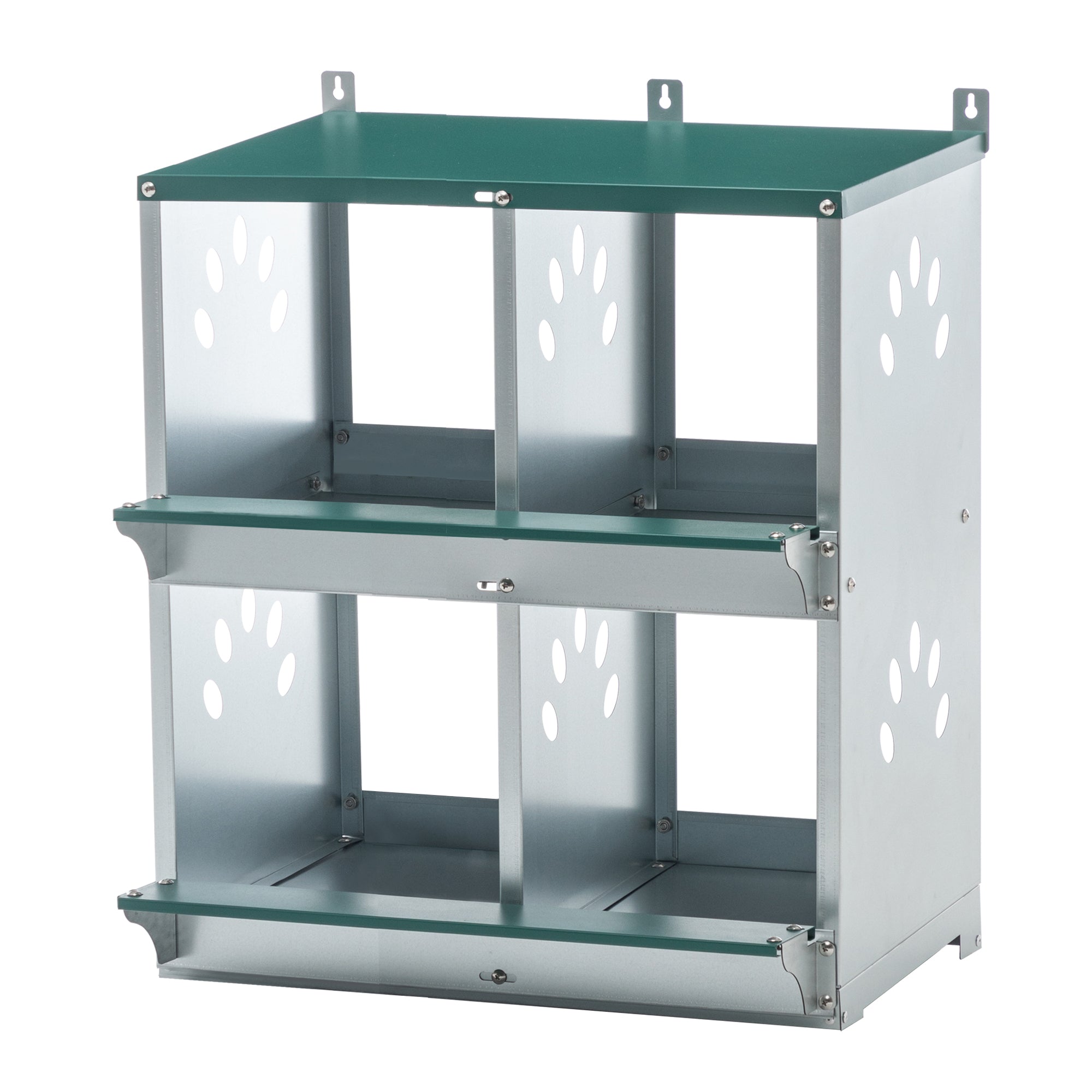 4 Compartment Chicken Nesting Boxes Metal Wall Mount Chicken Egg Laying Box - Fab Heavy Parts