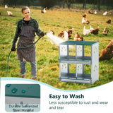 4 Compartment Chicken Nesting Boxes Metal Wall Mount Chicken Egg Laying Box - Fab Heavy Parts