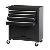 4 - Drawer Rolling Tool Chest Cabinet with 4 Wheels - Black - Fab Heavy Parts