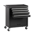 4 - Drawer Rolling Tool Chest Cabinet with 4 Wheels - Black - Fab Heavy Parts