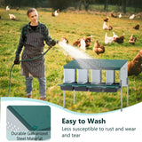 4 - Hole Chicken Nesting Box with Legs and Cover to Protect Eggs - Fab Heavy Parts