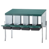 4 - Hole Chicken Nesting Box with Legs and Cover to Protect Eggs - Fab Heavy Parts