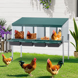 4 - Hole Chicken Nesting Box with Legs and Cover to Protect Eggs - Fab Heavy Parts
