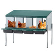 4 - Hole Chicken Nesting Box with Legs and Cover to Protect Eggs - Fab Heavy Parts