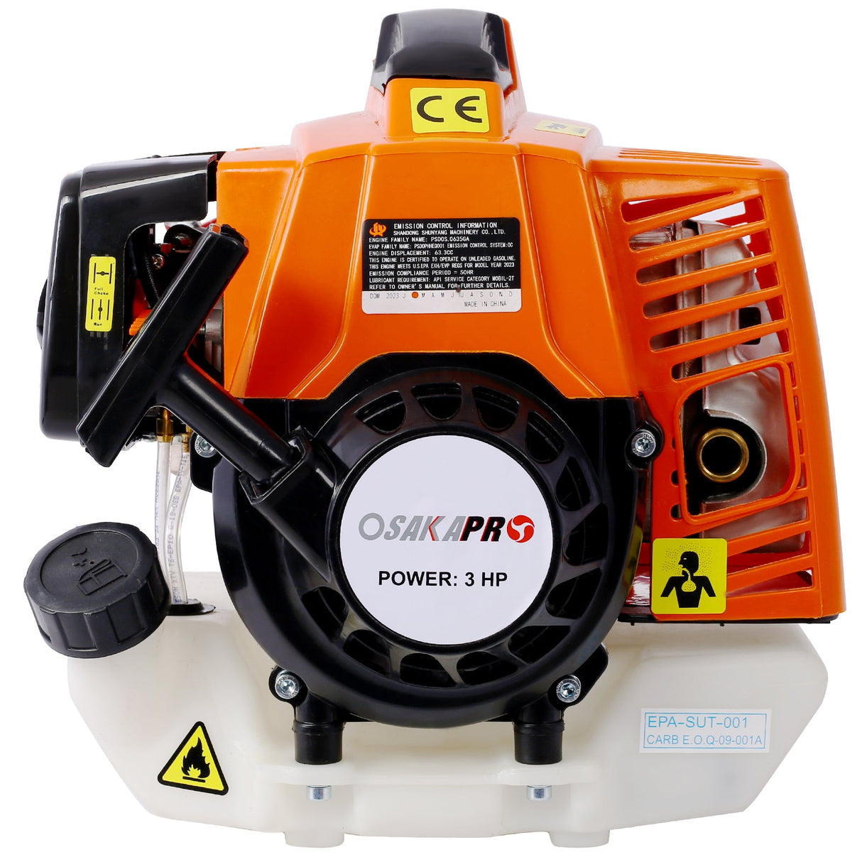 4 in 1 Multi - Functional Trimming Tool 63CC 2 - Cycle Garden System with Gas Pole Saw Hedge Trimmer Grass Trimmer and Brush Cutter EPA Compliant - Fab Heavy Parts