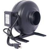 4 - Inch 203 CFM Inline Duct Fan Air Circulation Vent Blower - Black - Fab Heavy Parts