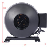 4 - Inch 203 CFM Inline Duct Fan Air Circulation Vent Blower - Black - Fab Heavy Parts