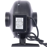4 - Inch 203 CFM Inline Duct Fan Air Circulation Vent Blower - Black - Fab Heavy Parts