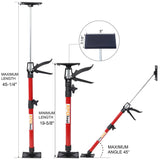 4 Pack Adjustable Support Pole Steel 3rd Hand Support System Extends from 20 to 45 Inch with Carry Bag - Red - Fab Heavy Parts