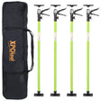 4 Pack Adjustable Support Pole Steel 3rd Hand Support System Extends from 45 to 114 Inch with Carry Bag - Green - Fab Heavy Parts
