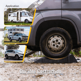 4 Pack Car Tire Saver Ramps Anti - Slip Hard Plastic Design with Carry Bag - Black - Fab Heavy Parts