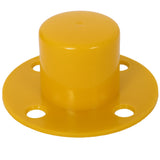 4 Pack Traffic Delineator Post Cones with Fillable Base Adjustable Safety Barrier with 5Ft Plastic Chain - Yellow+Black - Fab Heavy Parts