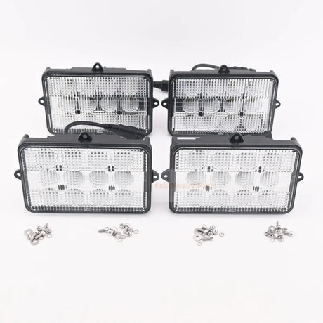 4 PCS 6"x4" LED Cab Light 6500K AH159332 Fits for John Deere Combine 9410 9510 9610 9400 9500 9600 9450 9550 - Fab Heavy Parts