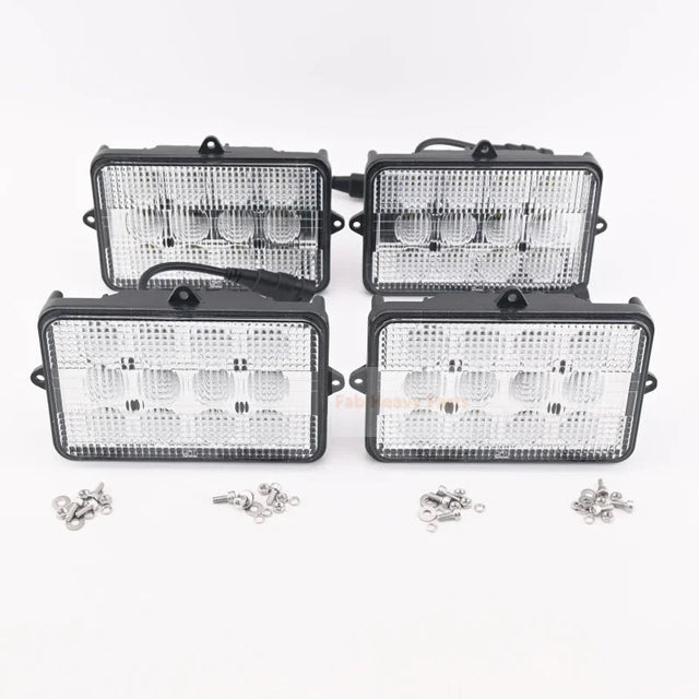 4 PCS 6"x4" LED Cab Light 6500K AH159332 Fits for John Deere Combine 9410 9510 9610 9400 9500 9600 9450 9550 - Fab Heavy Parts