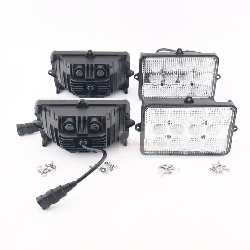 4 PCS 6"x4" LED Cab Light 6500K AH159332 Fits for John Deere Combine 9410 9510 9610 9400 9500 9600 9450 9550 - Fab Heavy Parts
