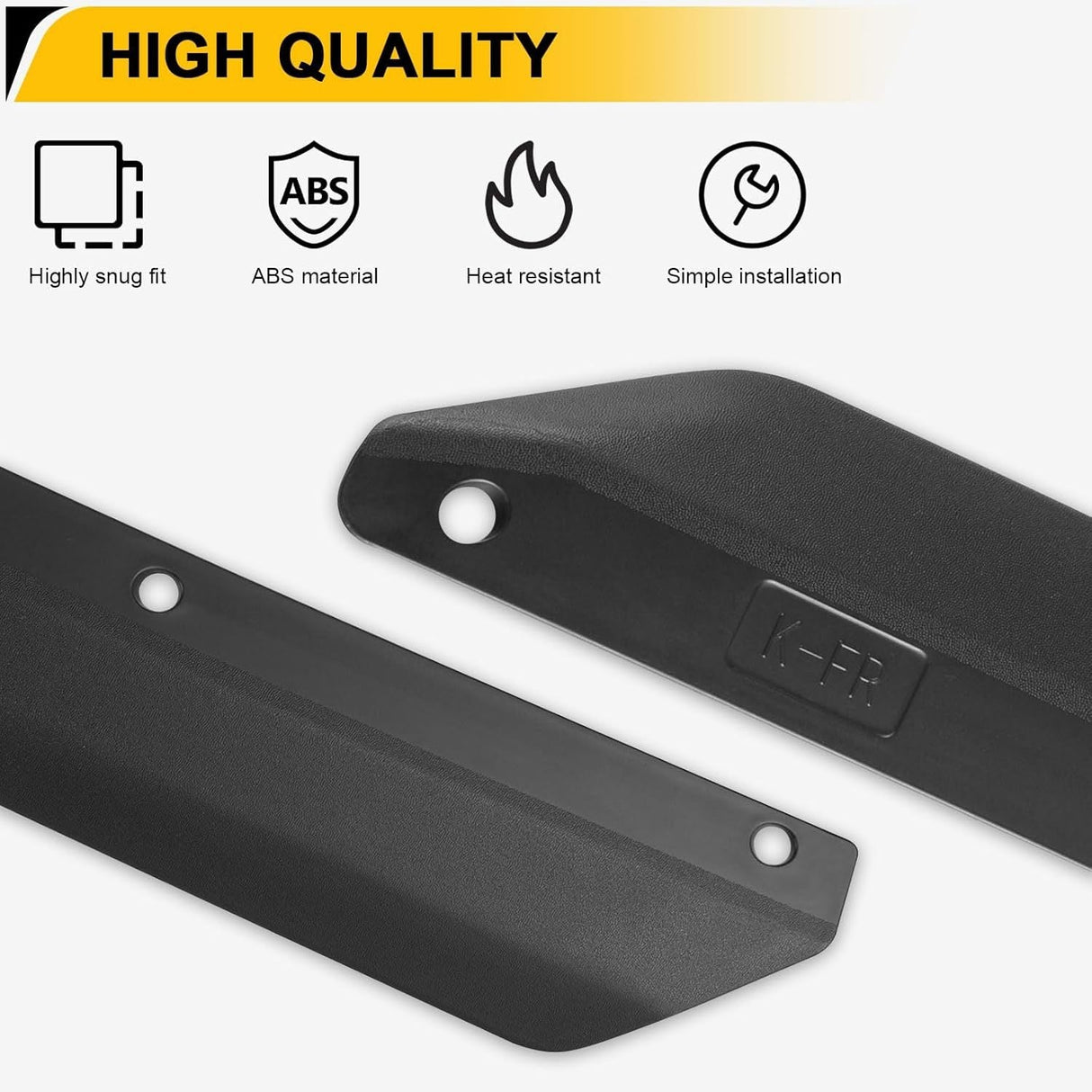 4 PCS Front & Rear Fender Flares Fits for 2007 - 2018 Jeep Wrangler JK JKU Off - Road Wheel Flares Liner - Fab Heavy Parts