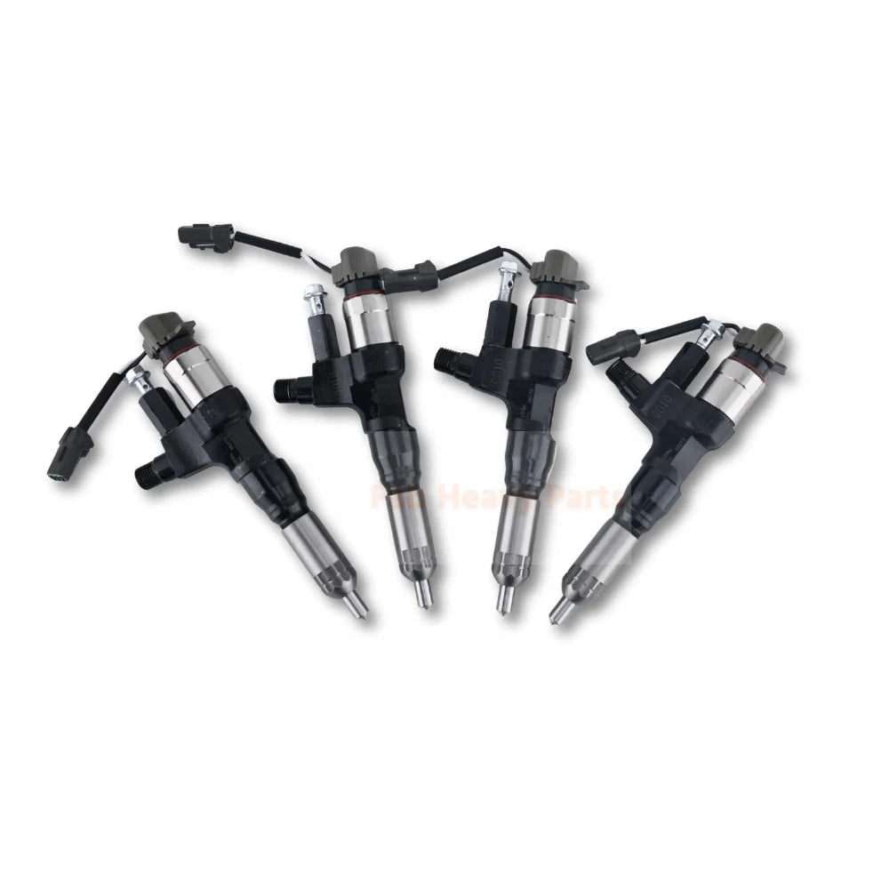 4 PCS Fuel Injector 095000-6594 0950006594 Fits for Kobelco SK300-8 SK330-8 SK350 for Hino J08E 3.8L 4.7L 5.0L 6.5L 7.7L