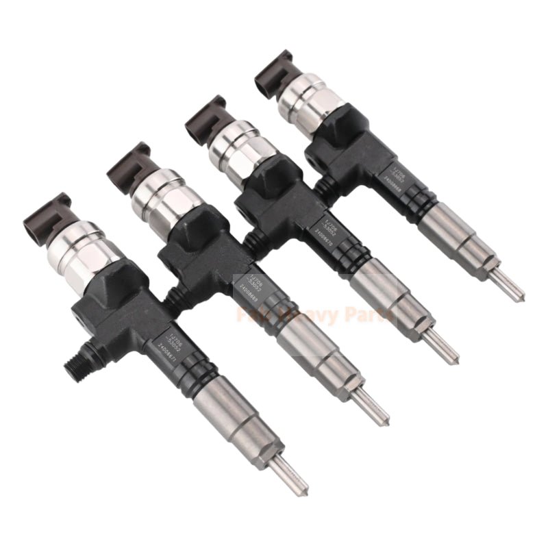 4 PCS Fuel Injector 295050 - 1340 1J706 - 53073 1J706 - 53050 Fits for Kubota KX057 - 4 U55 - 4CA U55 - 4 R530 R530CA - Fab Heavy Parts
