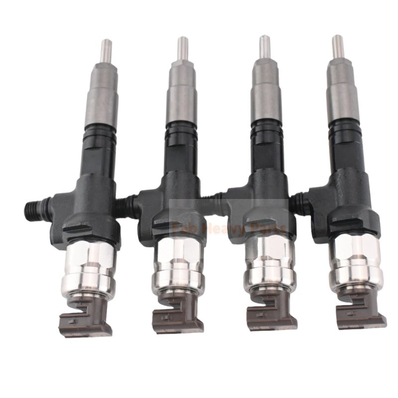 4 PCS Fuel Injector 295050 - 1340 1J706 - 53073 1J706 - 53050 Fits for Kubota KX057 - 4 U55 - 4CA U55 - 4 R530 R530CA - Fab Heavy Parts