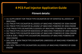 4 PCS Fuel Injector 5I-7706 5I7706 10R-7599 10R7599 Fits for Caterpillar CAT Engine 3064 3066 S4KT S6KT - Fab Heavy Parts