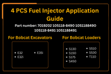 4 PCS Fuel Injector 7019202 Aftermarket Replacement For Bobcat S130 S150 S175 S450 S510 S530 T110 E32 - Fab Heavy Parts