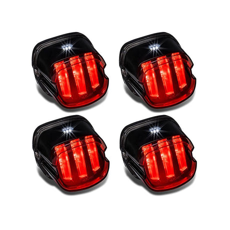 4 PCS LED Brake Tail Light TBL0391 for Harley Davidson Motorcycle Dyna Fatboy Street Glide Softail - Fab Heavy Parts