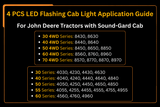 4 PCS LED Flashing Cab Light AR60250 Fits for John Deere 4040 4240 4440 4640 4840 4030 4230 4430 4630 - Fab Heavy Parts