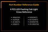 4 PCS LED Flashing Cab Light AR60250 Fits for John Deere 4040 4240 4440 4640 4840 4030 4230 4430 4630 - Fab Heavy Parts
