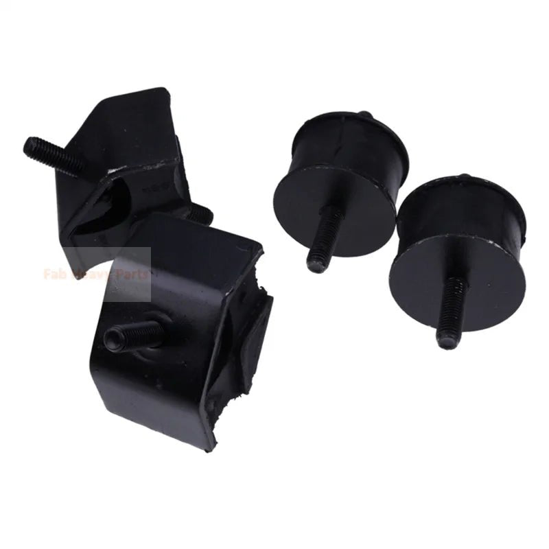 4 Piece Engine Mounting Rubber Cushion 20R - 01 - 29111 20T - 01 - 35162 Fits For Komatsu PC40 - 5 - Fab Heavy Parts