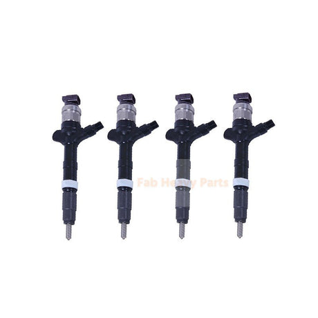 4 Piece Fuel Injector 095000 - 7580 23670 - 0G010 Fits for Toyota Engine 1CD - FTV Avensis Corolla 2.0 D - 4D - Fab Heavy Parts