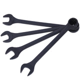 4 Piece Jumbo Combination Wrench Set SAE with Storage Bag Black Oxide 2 - 1/8 2 - 1/4 2 - 3/8 2 - 1/2 - inch - Fab Heavy Parts