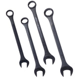 4 Piece Jumbo Combination Wrench Set SAE with Storage Bag Black Oxide 2 - 1/8 2 - 1/4 2 - 3/8 2 - 1/2 - inch - Fab Heavy Parts