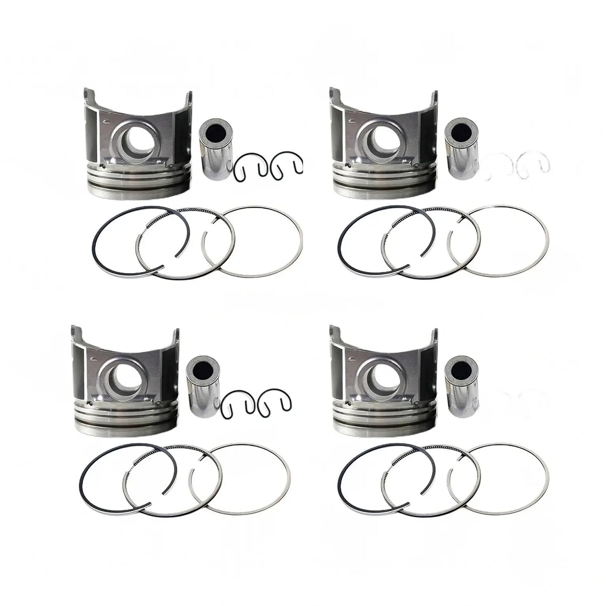 4 Piece Piston Kit 1J701-21112 for Kubota Engine V2607