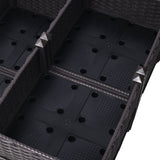 4 Piece Raised Garden Bed with Legs Self - Watering Planter Box to Grow Flowers Herbs Vegetables - Brown - Fab Heavy Parts