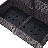 4 Piece Raised Garden Bed with Legs Self - Watering Planter Box to Grow Flowers Herbs Vegetables - Brown - Fab Heavy Parts