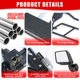 4 - Piece Set Tube Doors with Side View Mirror Fits for 2018 - 2024 Jeep Wrangler JL JLU & Gladiator JT 4 - Doors (Includes 4XE) - Fab Heavy Parts