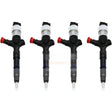 4 Pieces Fuel Injector 23670 - 39125 23670 - 30090 Fits for Toyota Engine Hiace 2KD - FTV 2.5L - Fab Heavy Parts