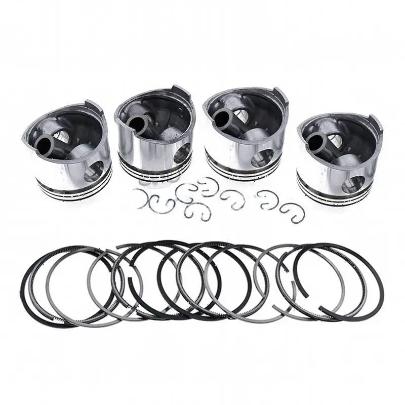4 Set Piston Kit I8-97245-4140 I8-97245-4150 for Isuzu Engine 4JG1 Takeuchi Loader TL140 - Fab Heavy Parts