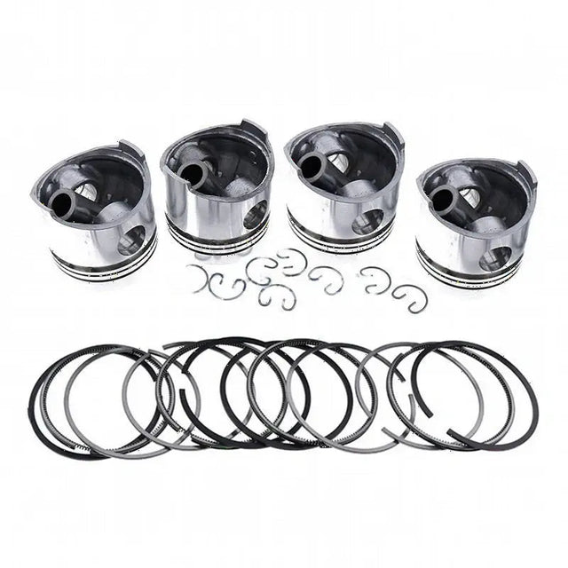4 Set Piston Kit I8-97245-4140 I8-97245-4150 for Isuzu Engine 4JG1 Takeuchi Loader TL140 - Fab Heavy Parts