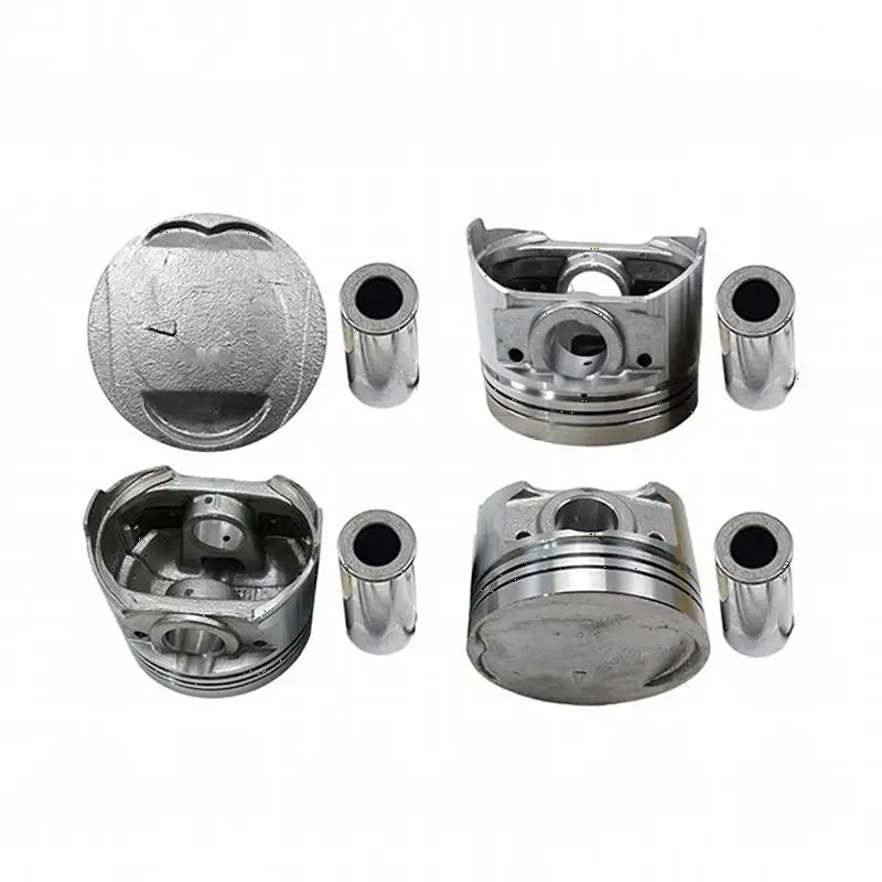 4 Sets 0.50mm Piston and Pin Set MD194657 for Mitsubishi Engine 4G64 4G64A Forklift FG30F14C FG30KAF13E FG35AAF13D - Fab Heavy Parts