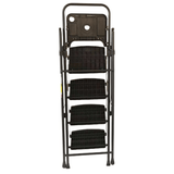 4 - Step Ladder Folding Step Stool with Non - Slip Wide Pedals Soft Handle Non - Slip Feet Sturdy Steel Construction 440 lbs Capacity - Fab Heavy Parts