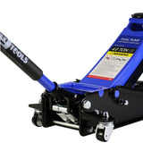 4 Ton Low Profile Heavy - Duty Steel Racing Floor Jack with Dual Piston Quick Lift Pump Lifting Range 4" - 21" - Fab Heavy Parts