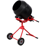 4.0 CUFT/110V Portable Electric Concrete Mixer Heavy Duty Power Cement Mixing Machine for Mortar Poly Drum 110V/60Hz ETL Certificated - Fab Heavy Parts