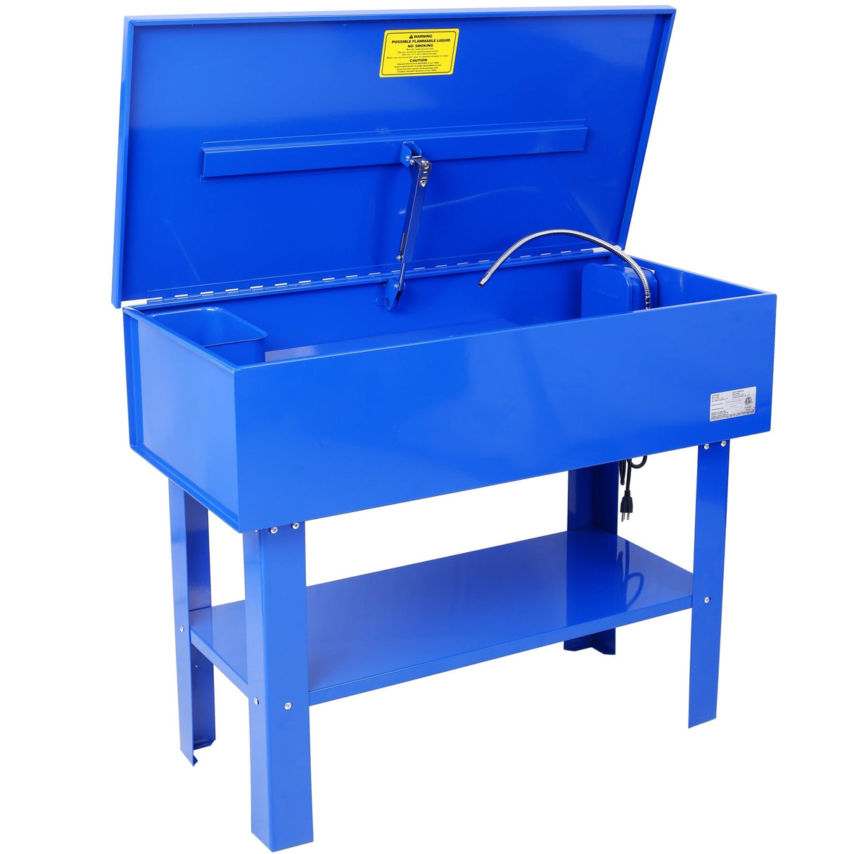 40 Gallon Parts Washer 24 Gallon Solvent Capacity 5 Gallon Per Minute Max Pump Output Heavy Duty Steel Powder Coated blue - Fab Heavy Parts