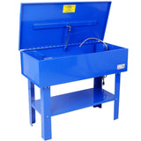 40 Gallon Parts Washer 24 Gallon Solvent Capacity 5 Gallon Per Minute Max Pump Output Heavy Duty Steel Powder Coated blue - Fab Heavy Parts