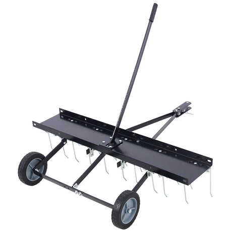 40 - Inch Lawn Sweeper Tow Behind Dethatcher - Black - Fab Heavy Parts